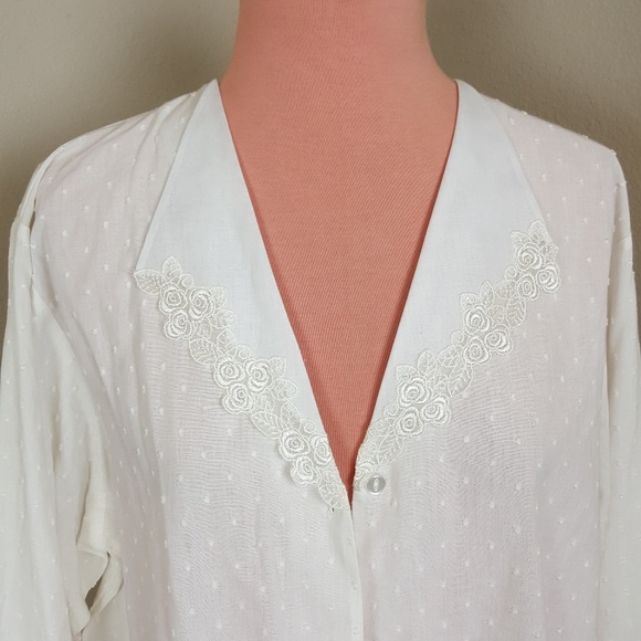 OSCAR DE LA RENTA CHIC SEMI SHEER COVER-UP DUSTER - Picture 2 of 7